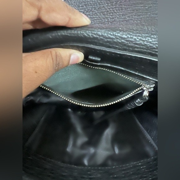 3.1 Phillip Lim Pashli Satchel Bag Black Pebble Leather Metallic Textured - Picture 8 of 13